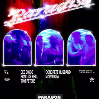 Paradiso: Dee Diggs, Ron Like Hell, Tom Peters +