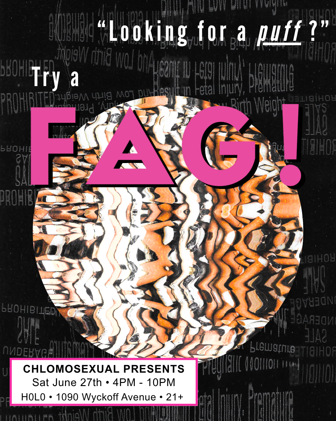 CHLOMOSEXUAL PRESENTS: FAG!