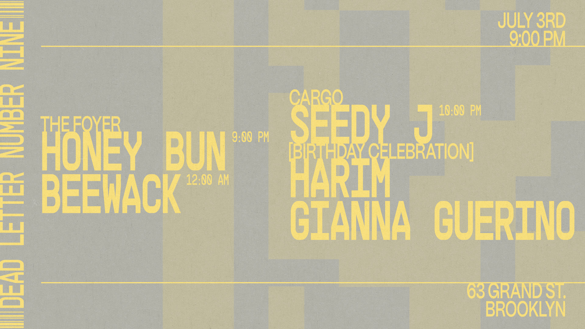 Seedy J, Harim, Gianna Guerino, beewack, Honey Bun - Dead Letter No.9
