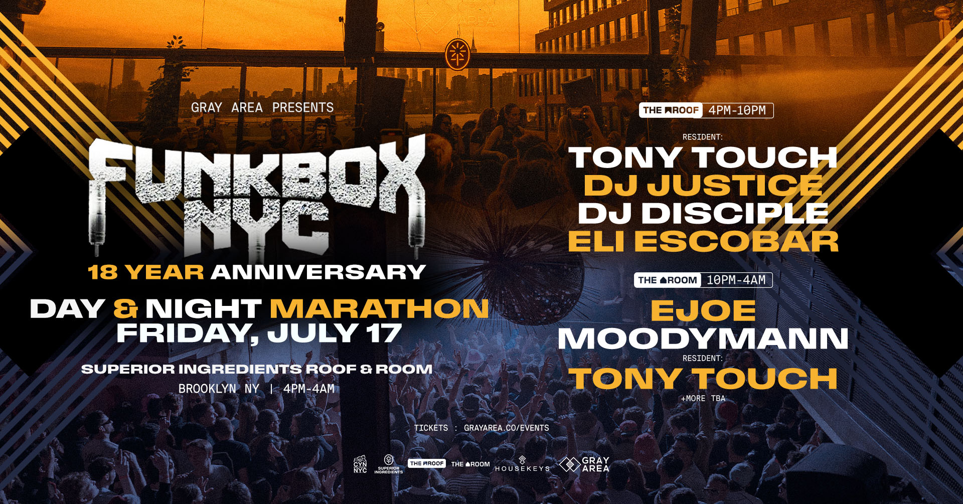 FUNKBOX NYC 18-Year Anniversary Day-Into-Night Marathon