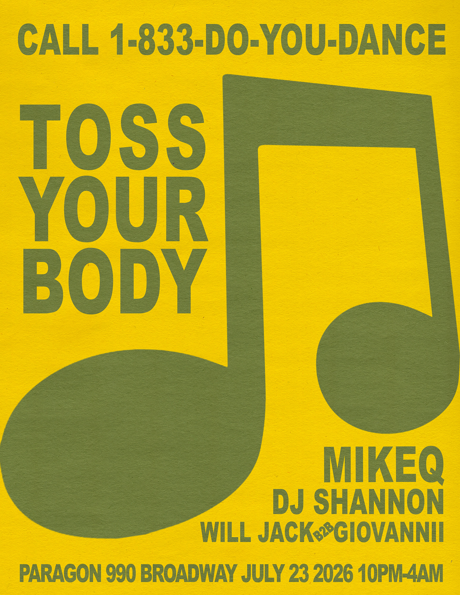 Toss Your Body