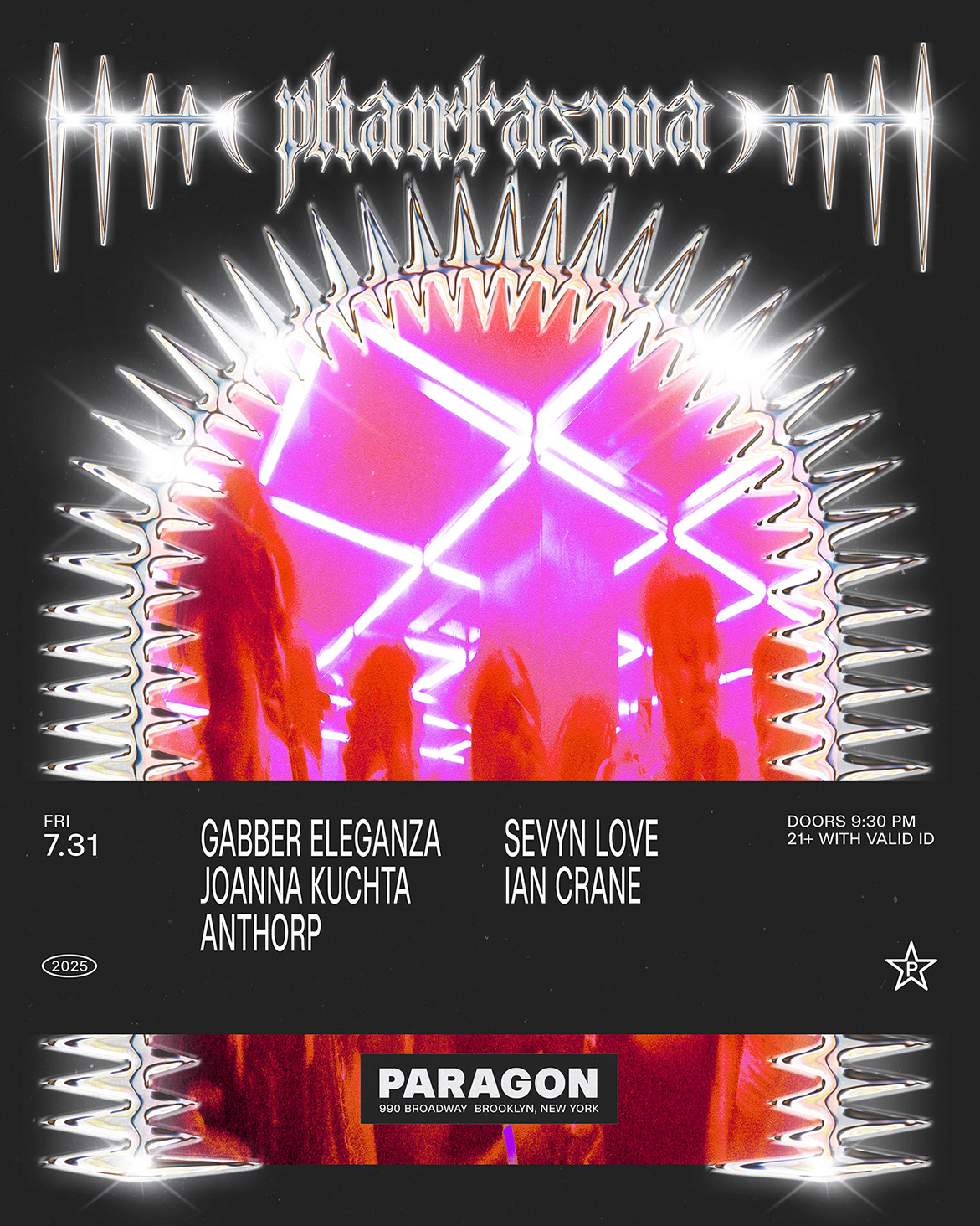 Phantasma: Gabber Eleganza, Joanna Kuchta, Anthorp + Sevyn Love & Ian Crane