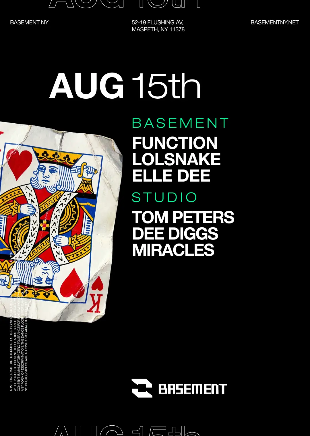 Function / LOLSNAKE / Elle Dee / Tom Peters / Dee Diggs / Miracles