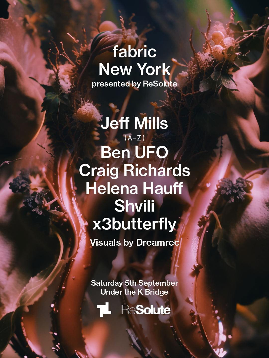 fabric New York: Jeff Mills, Ben UFO, Craig Richards, Helena Hauff, x3butterly, Shvili
