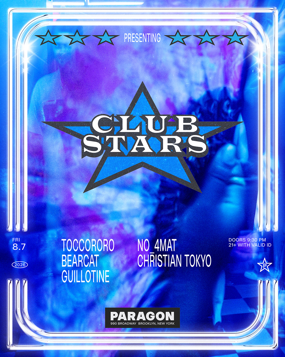 Club Stars: TOCCORORO, BEARCAT, Guillotine + No_4mat, Christian Tokyo