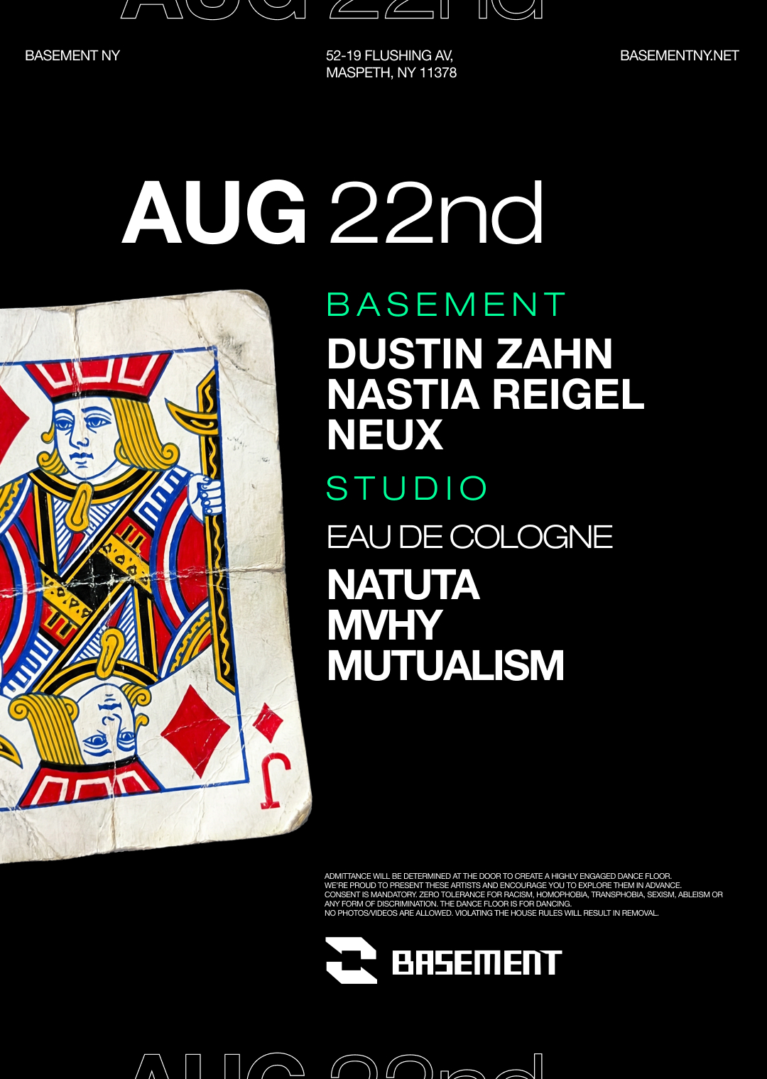Dustin Zahn / Nastia Reigel / NEUX / Eau De Cologne: Natuta / MVHY / Mutualism