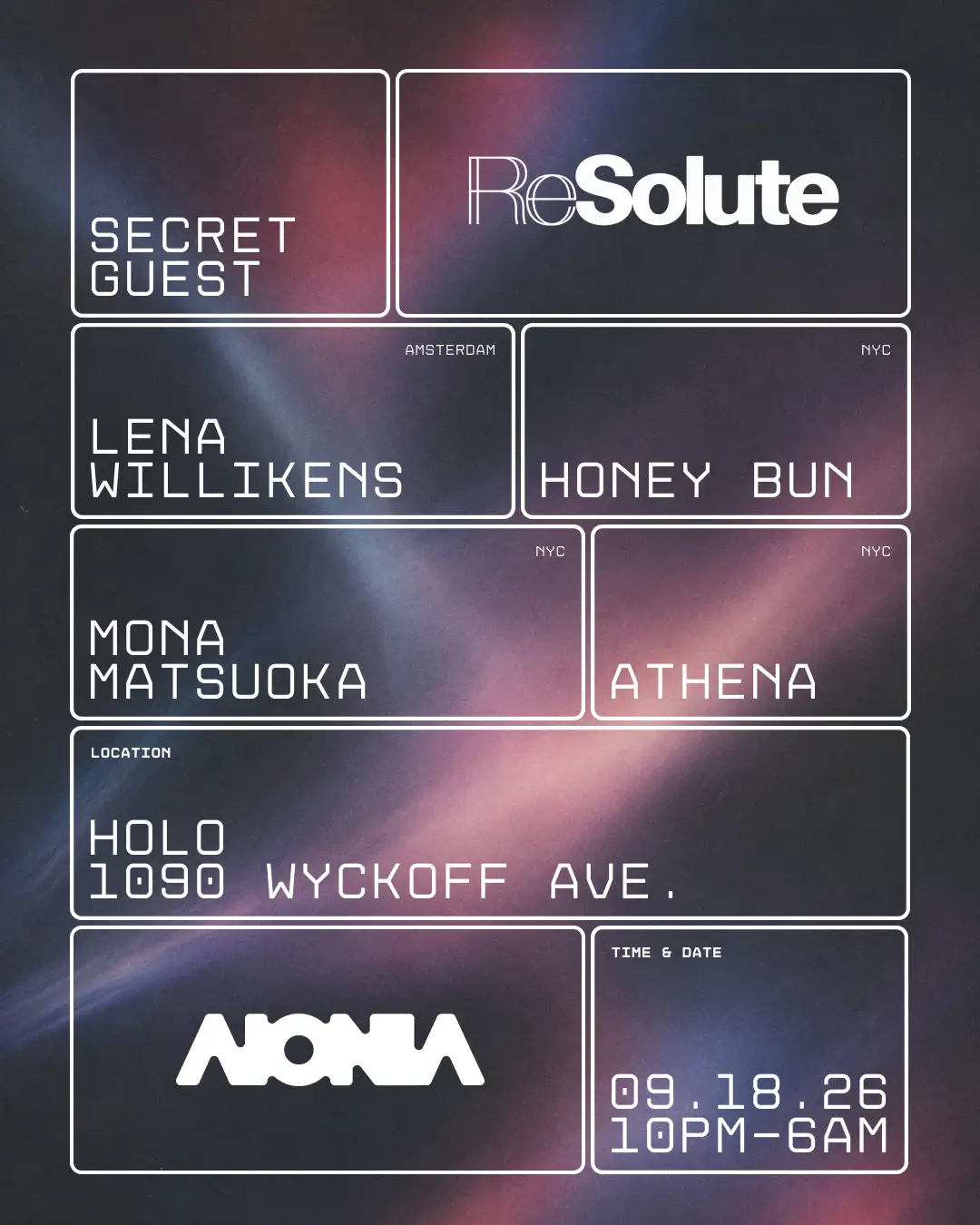 ReSolute x Aionia: Secret Guest - Lena Willikens + more TBA