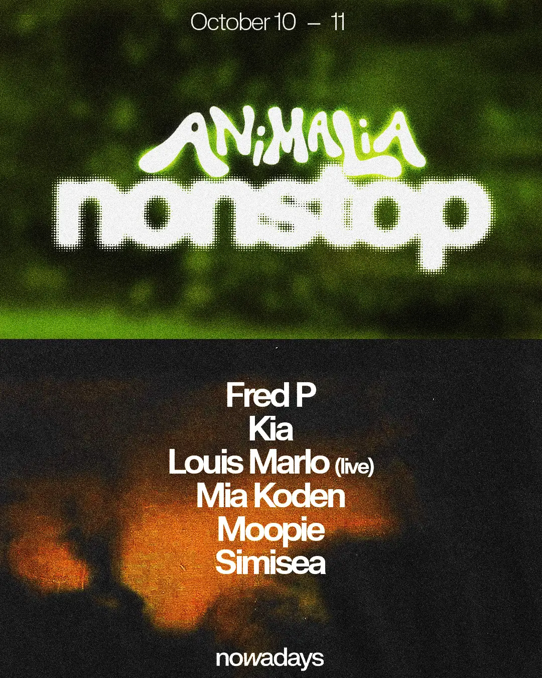 Animalia Nonstop: Fred P, Kia, Louis Marlo (live), Mia Koden, Moopie, Simisea