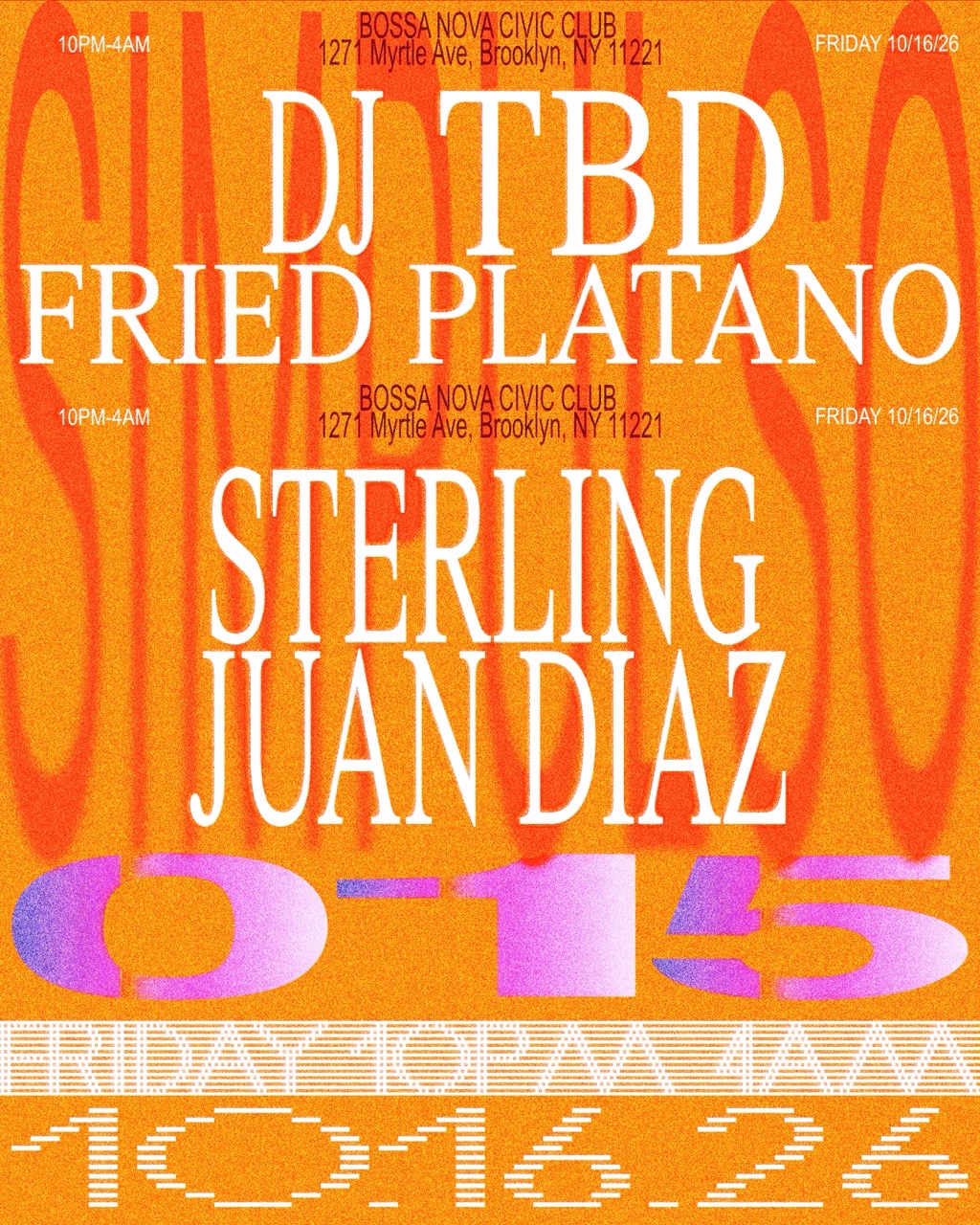 SIMPULSO 015: with friedplatano, dj tbd + Sterling Juan Diaz