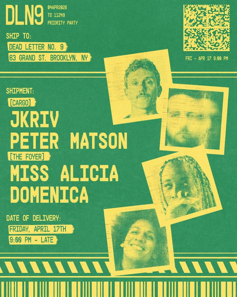 JKriv, Peter Matson, Miss Alicia, Domenica